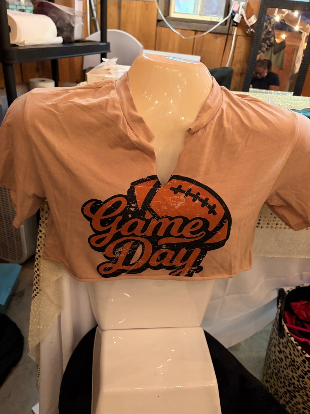 'Game Day' Cropped Tee - Women's Casual Crop Top